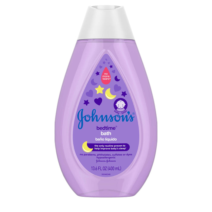 Johnson and Johnson Bedtime Baby Bath with Soothing Natural Calm Aromas, Hypoallergenic, 13.6 oz