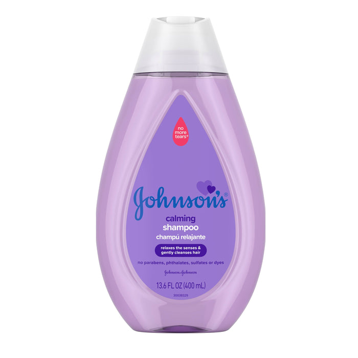 Johnson's Calming Baby Shampoo, Soothing Natural Calm Scent, Hypoallergenic, 13.6 oz