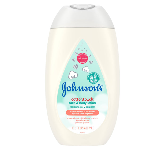 Johnson's CottonTouch Newborn Baby Face and Body Lotion, 13.6 oz