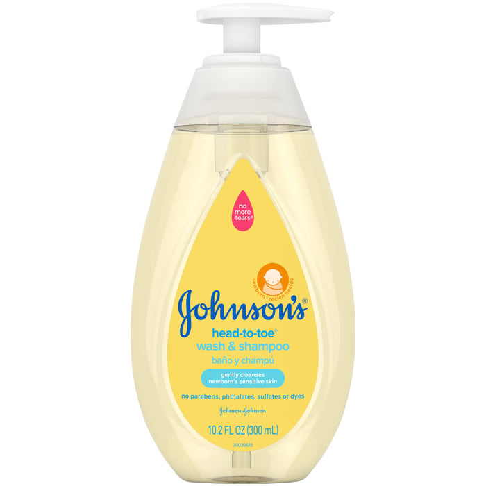 Johnson's Head To Toe Tearless Gentle Baby Wash & Shampoo, 10.2 Fl. Oz