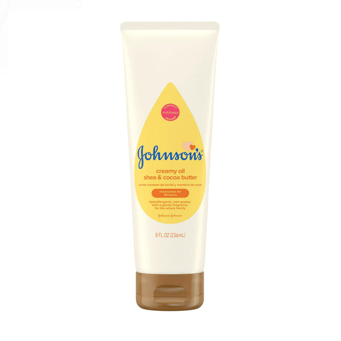 Johnson's Creamy Oil for Baby with Shea & Cocoa Butter, 8 fl. oz