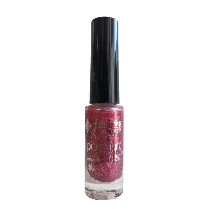 Jordana Pop Art Nail Design Polish With Precision Brush Hpink Glitter