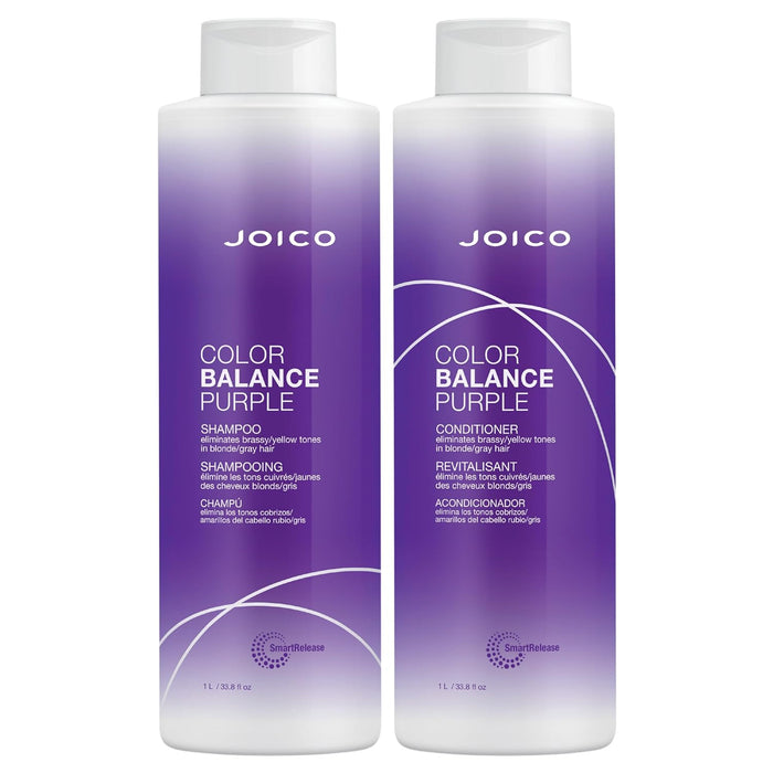 Joico Color Balance Purple Holiday Liter Duo, Shampoo, Conditioner Set