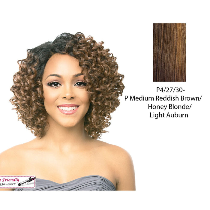 Bona Lace Front Wig,Streaked blend of medium brown, strawberry blonde, and light auburn
