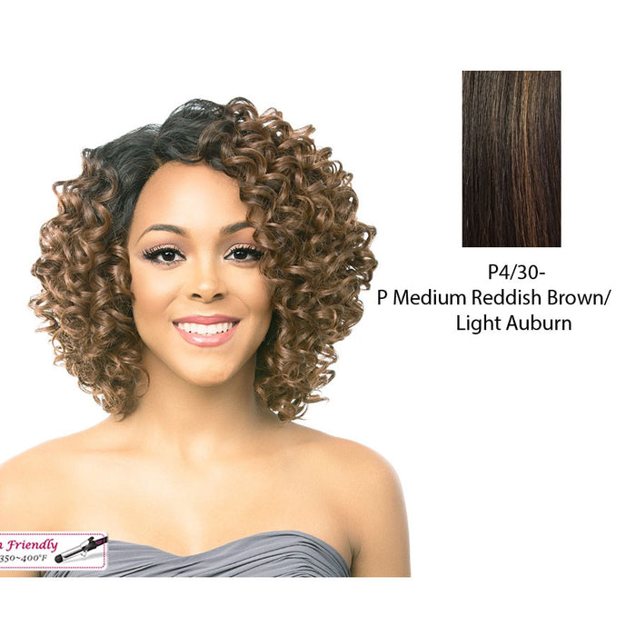 Bona Lace Front Wig,Medium brown base with light auburn highlights