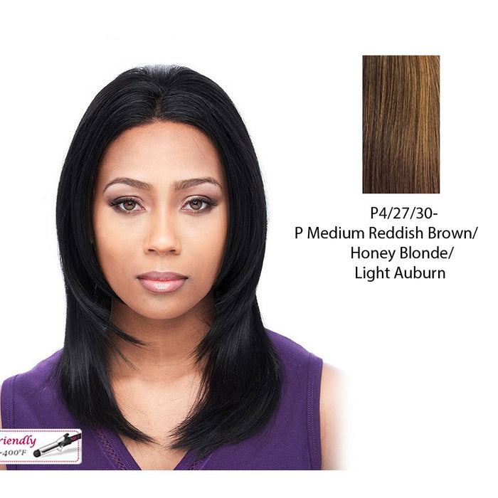 Daisy Full Lace Wig Handtied Full Lace Cap,Streaked blend of medium brown, strawberry blonde, and light auburn