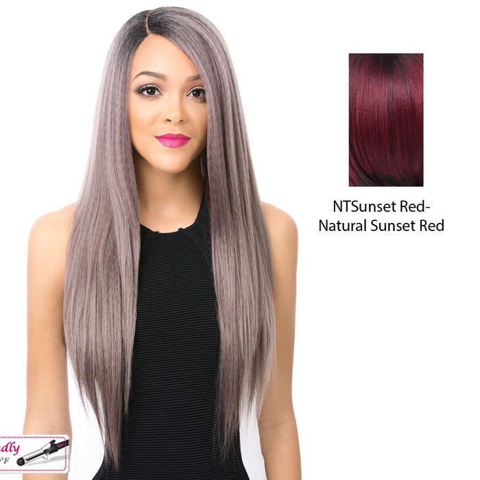 Iron Friendly Synthetic Lace Front Wig_ Gala,Nt Sunset Red