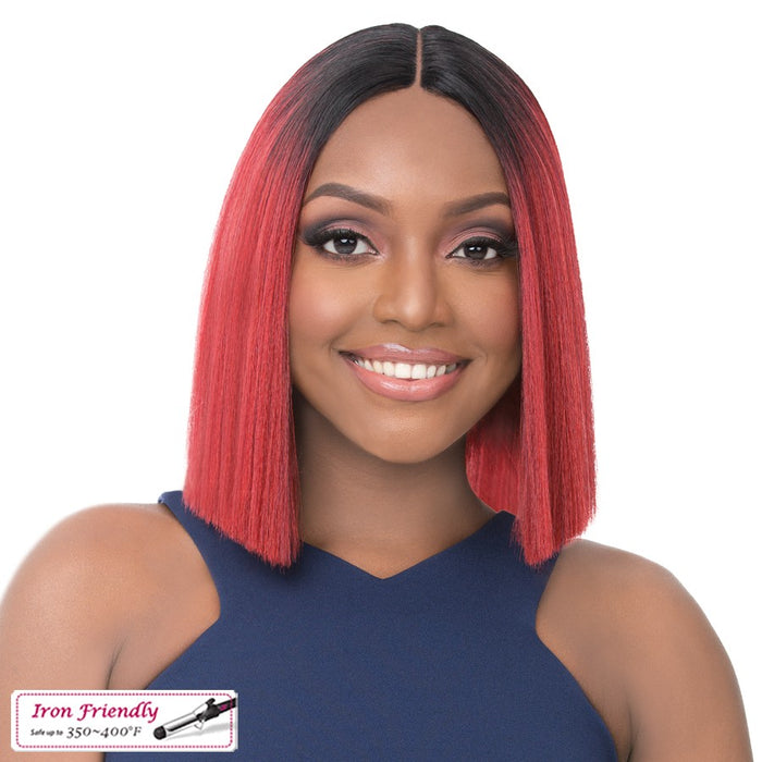 Lace Front Wig Lace Kailee Heat Friendly Synthetic Wig,Ntt1B/Redwine