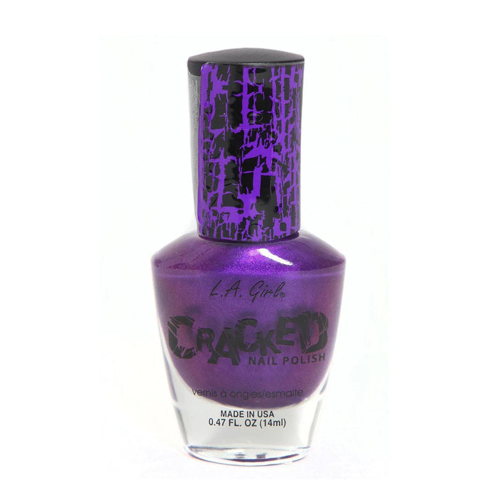 LA Girl Nail Cracked Polish Fractire Metal Purple