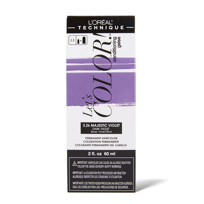 L'Oreal Lets Color 3.26 Majestic Violet, 2 Oz.
