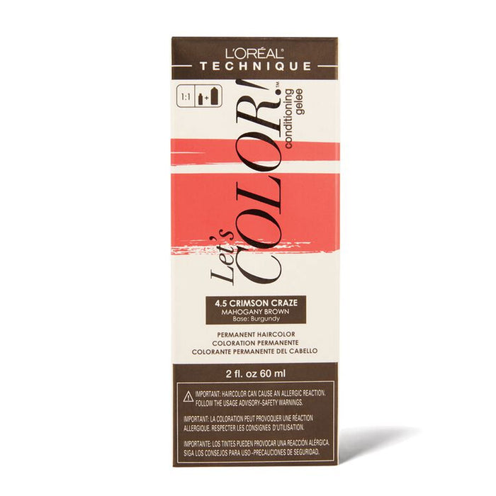 L'Oreal Lets Color 4.5 Crimson Craze, 2 Oz.