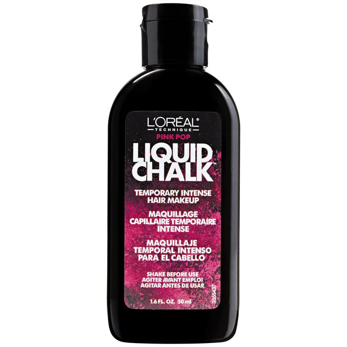 L'Oreal Liquid Chalk Temporary Intense Hair Makeup Pink Pop 1.6 Oz.