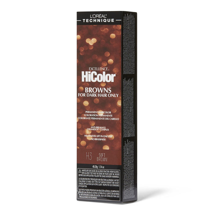 L'Oreal Excellence HiColor, Soft Brown, H3, 1.74 oz