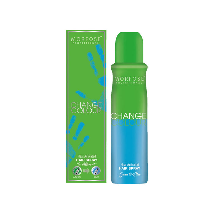 Morfose Change Hair Color Spray, Green To Blue, 5 oz,150ml