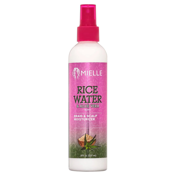 Mielle Rice Water Aloe Vera Hair Braid Scalp Moisturizer, 8 Oz