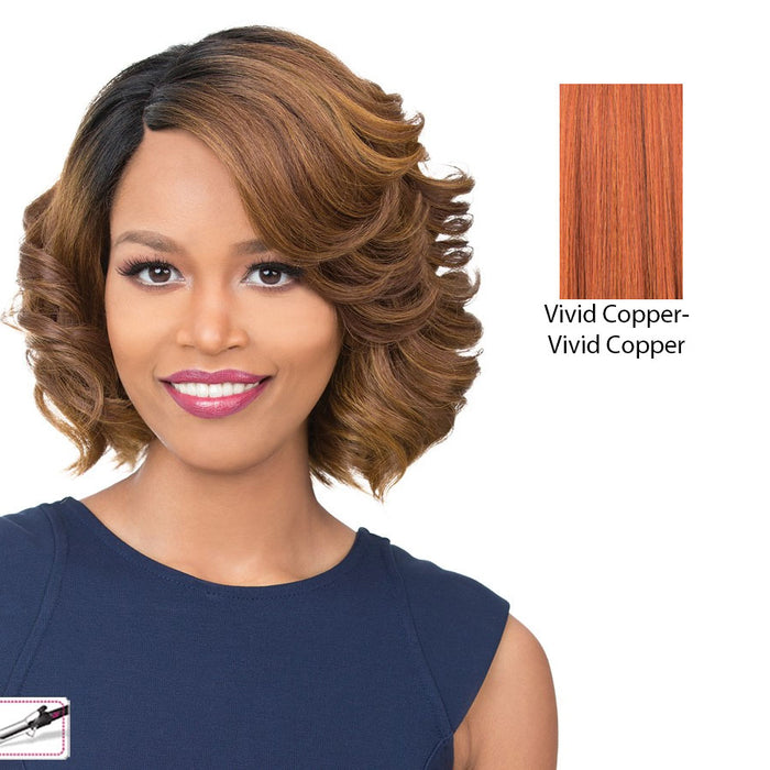 Synthetic Iron Friendly Wig Milan,Vivid Copper