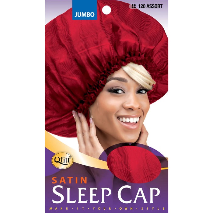 Qfitt Satin Sleep Cap Super Jumbo Assorted Color Random Ship