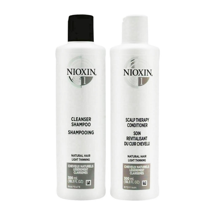 NIOXIN System 1 for Natural Hair With Light Thinning Duo, 10.1 oz Each