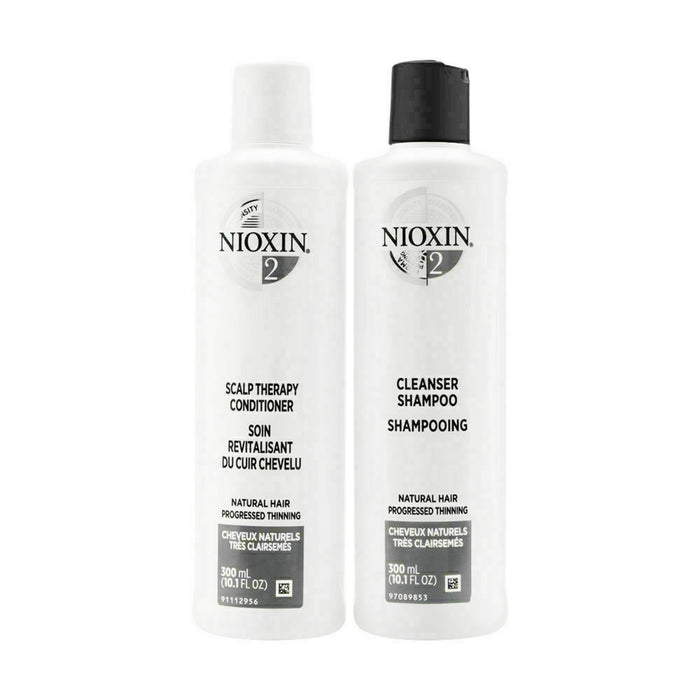 NIOXIN System 2 For Natural Hair With Progressed Thinning, 10.1 oz Each