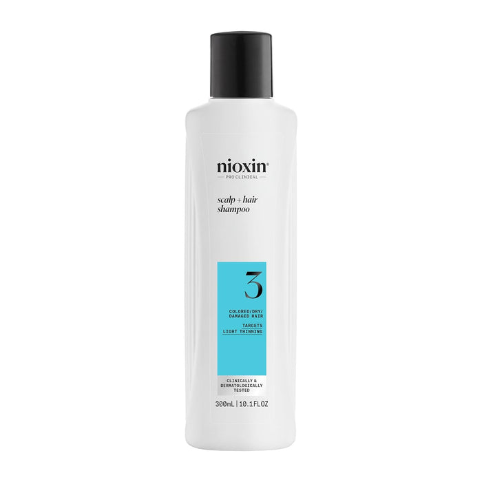 NIOXIN System 3 Cleaning Shampoo For Colored Hair With Light Thinning, 10.1 Oz.