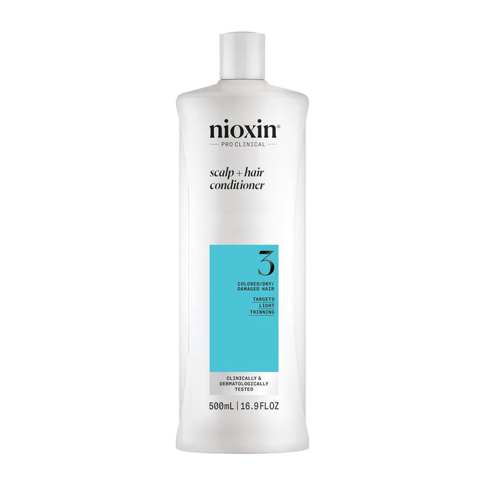 NIOXIN System 3 Scalp, Hair Conditioner For Colored Hair With Light Thinning, 16.9 Oz.
