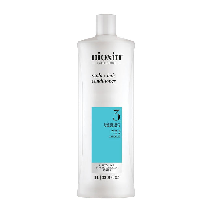 NIOXIN System 3 Scalp, Hair Conditioner For Colored Hair With Light Thinning, 33.8 Oz.