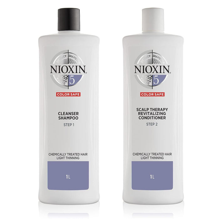 NIOXIN System 5 For Bleached Hair with Light Thinning, 33.8 Oz. Each