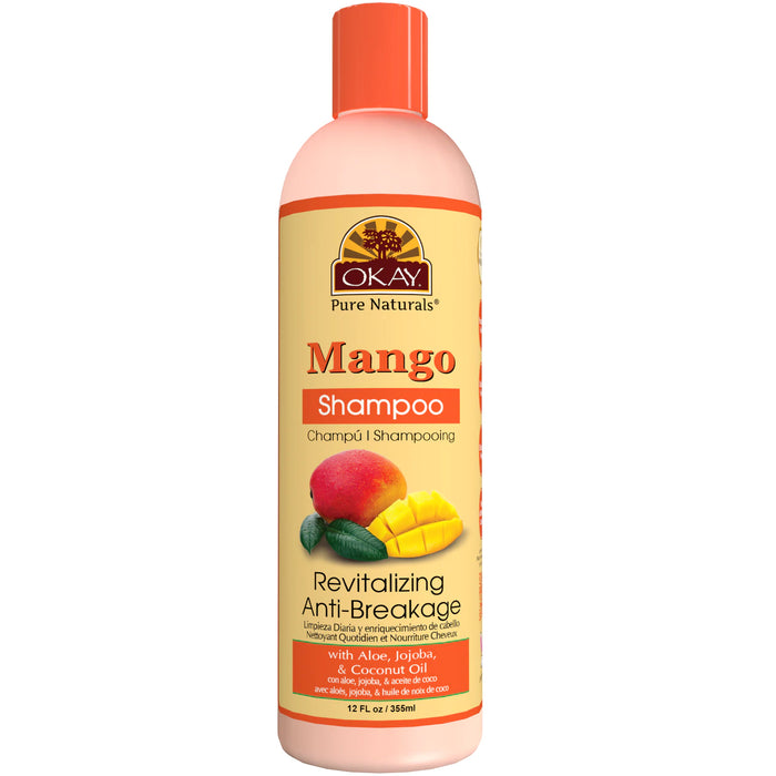 Okay Mango Revitalizing Anti Breakage Shampoo, Helps Revitalize, Repair, And Restore Moisture to Hair 12 Oz.