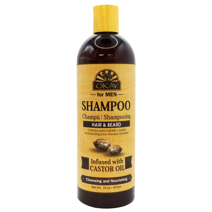 OKAY for MEN Beard and Hair Shampoo 16Oz.