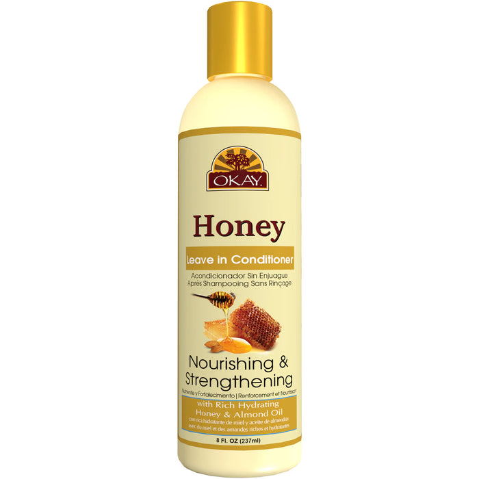 OKAY Honey and Almond Nourishing And Strengthening Leave In Conditioner 8 Oz.