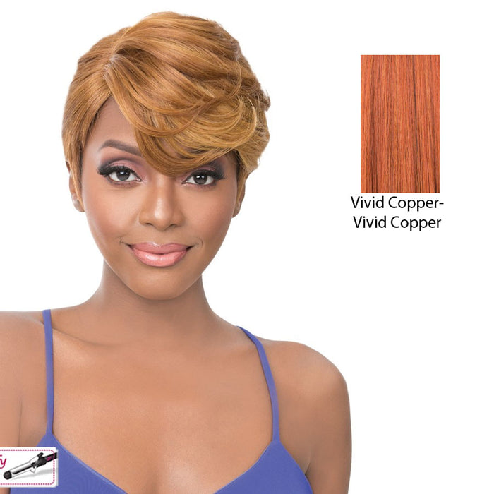 Synthetic Iron Friendly Wig Oria,Vivid Copper
