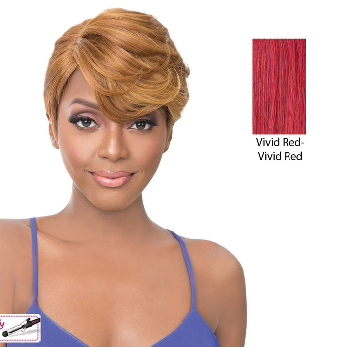 Synthetic Iron Friendly Wig Oria,Vivid Red