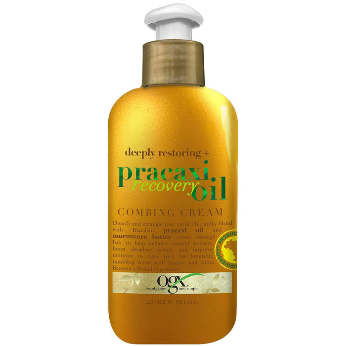 Ogx Pracaxi Oil Deeply Restoring Recovery Combing Cream, 8 Oz.