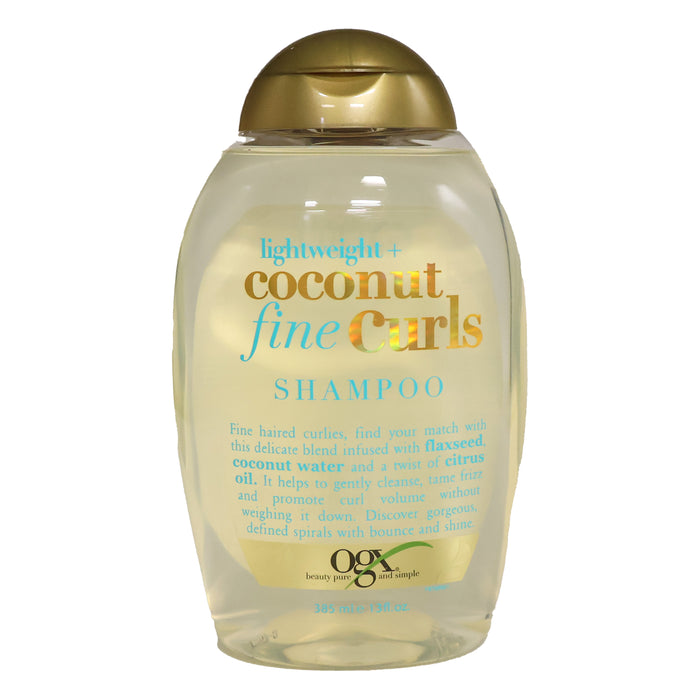 Ogx Lightweight Coconut Fine Curls Shampoo, 13 Oz.