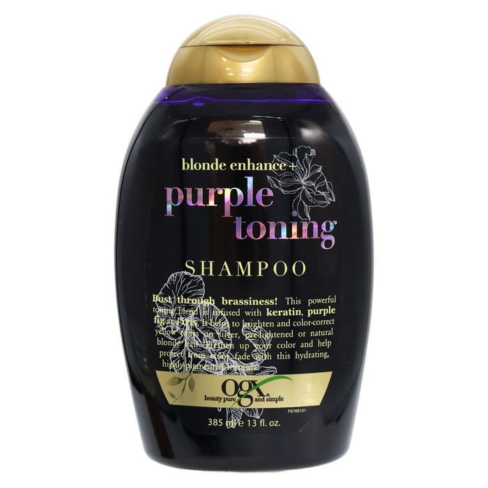 Ogx Blonde Enhanced Purple Toning Shampoo, 13 Oz.