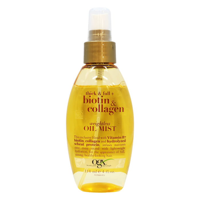 Ogx Biotin and Collagen Weightless Oil Mist, 4 Oz.