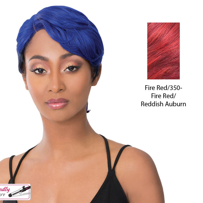 Iron Friendly, Hand Tied Side Part, Lace Front Wigs,Fire Red/350