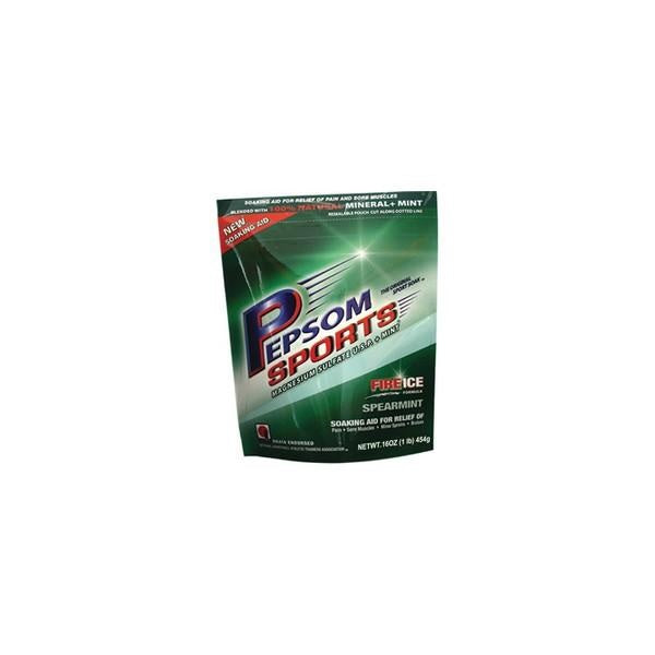 Pepsom Sports Spearmint Epsom Salt 16 Oz.