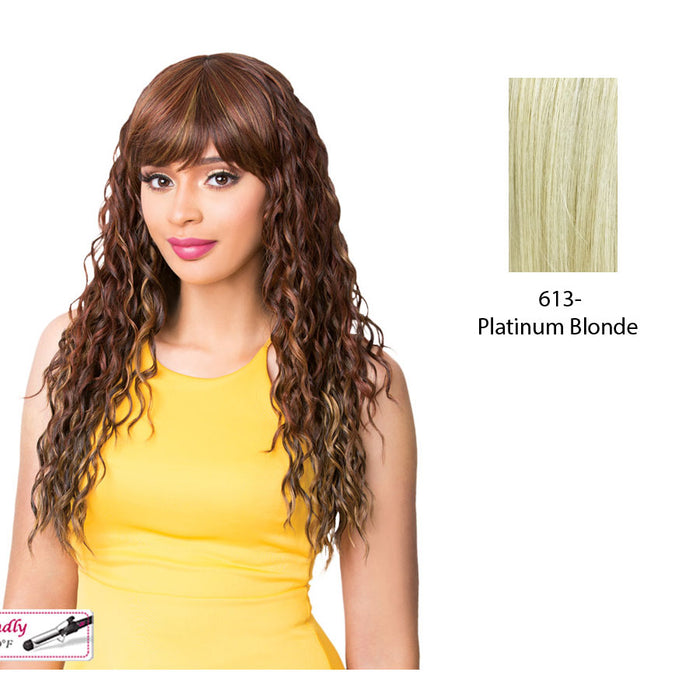 Iron Friendly Quality Wig 2020 Q Ariel,Platinum Blonde