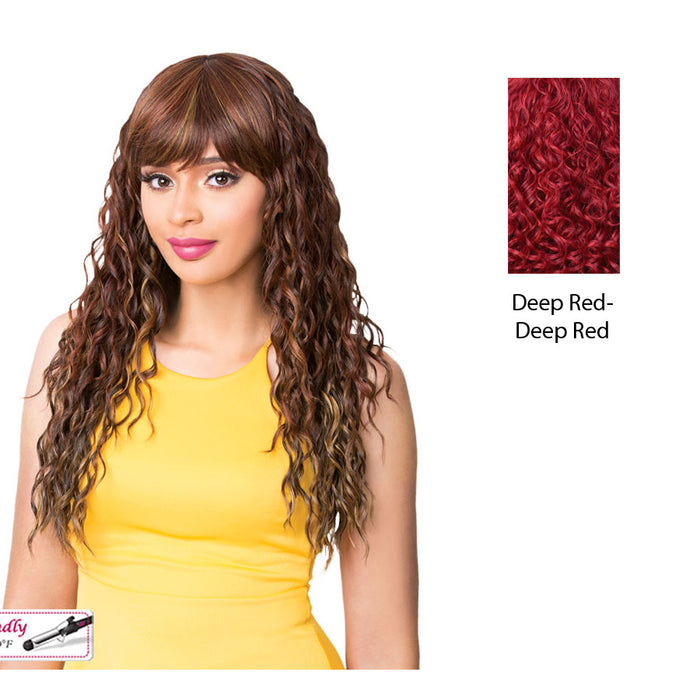 Iron Friendly Quality Wig 2020 Q Ariel,Deep Red