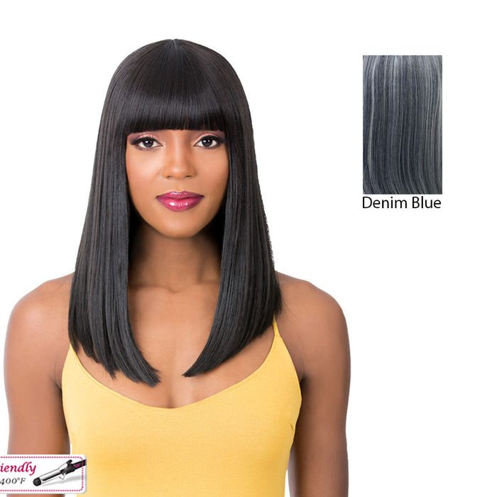 Synthetic Wig - Q Atlanta,Denim Blue