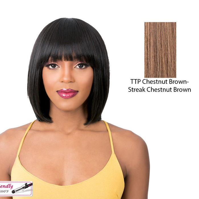 Synthetic Quality 2020 Full Wig - Q Katia,Ttp Chestnut Brown