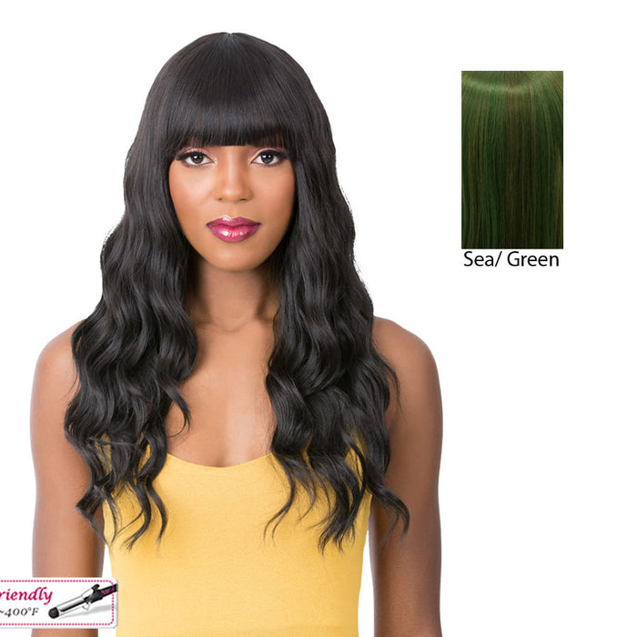 Iron Friendly Quality Wig 2020 Q Mariella,Sea Green