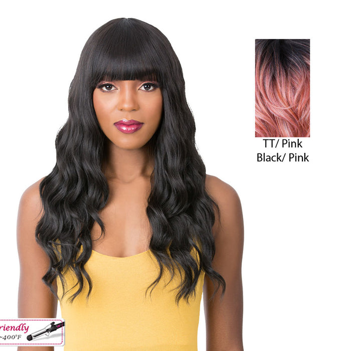 Iron Friendly Quality Wig 2020 Q Mariella,Tt Pink