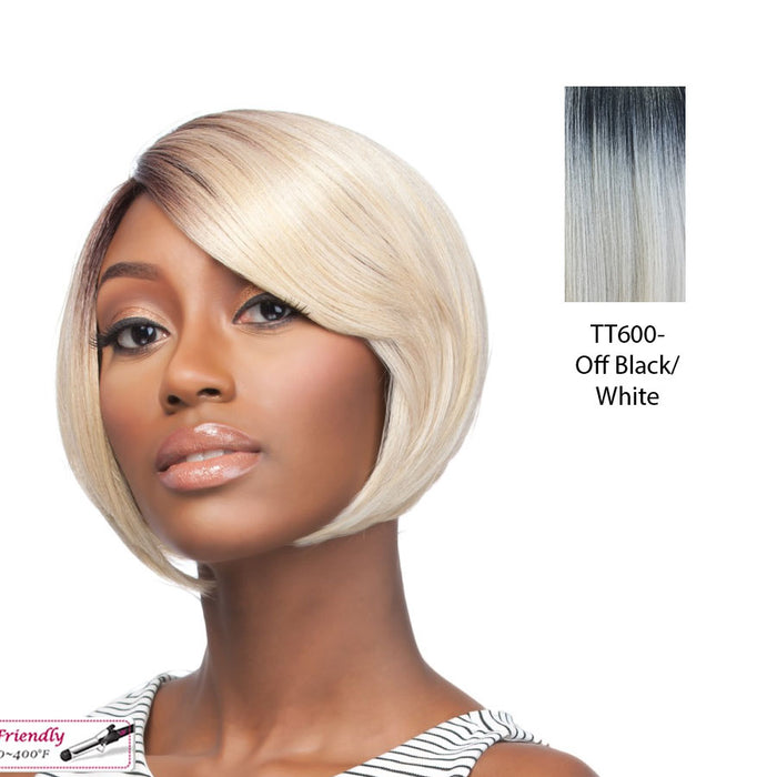 Quality Wig Q Carla,Off Black Roots With White