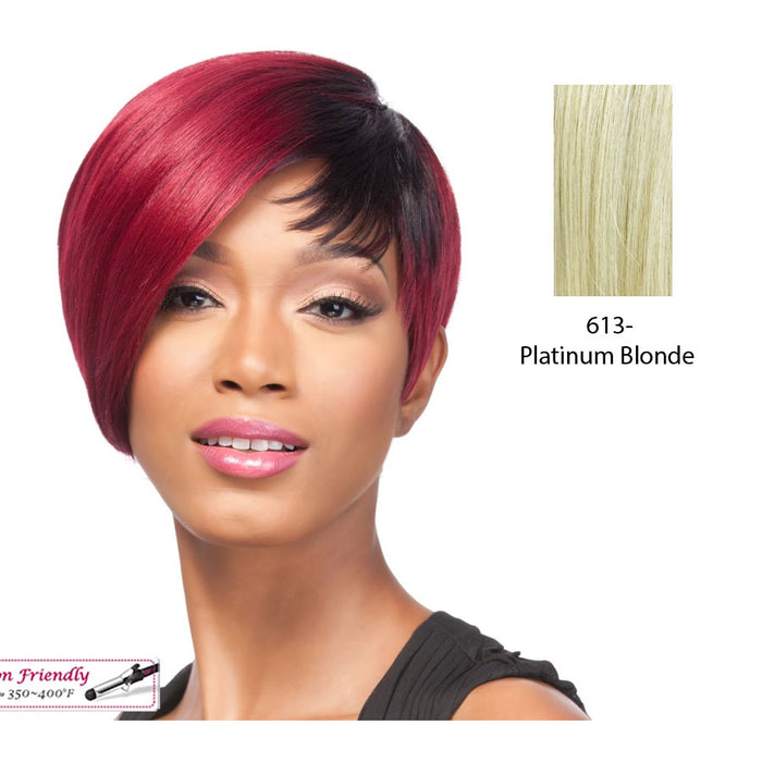 Synthetic Hair Wig Q Cristine,Platinum Blonde With Dark Roots