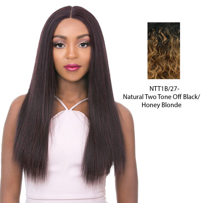 Vixen X 100% Human Hair Premium Mix Full Lace Wig Vixen X Yaki Straight,Ntt1B/27
