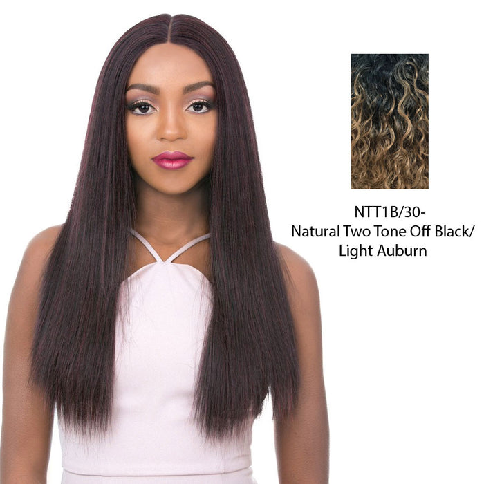 Vixen X 100% Human Hair Premium Mix Full Lace Wig Vixen X Yaki Straight,Ntt1B/30