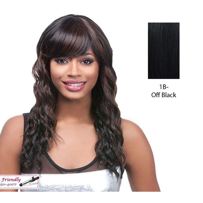 Rita Synthetic Wig,Off Black