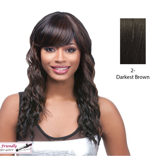 Rita Synthetic Wig,Darkest Brown